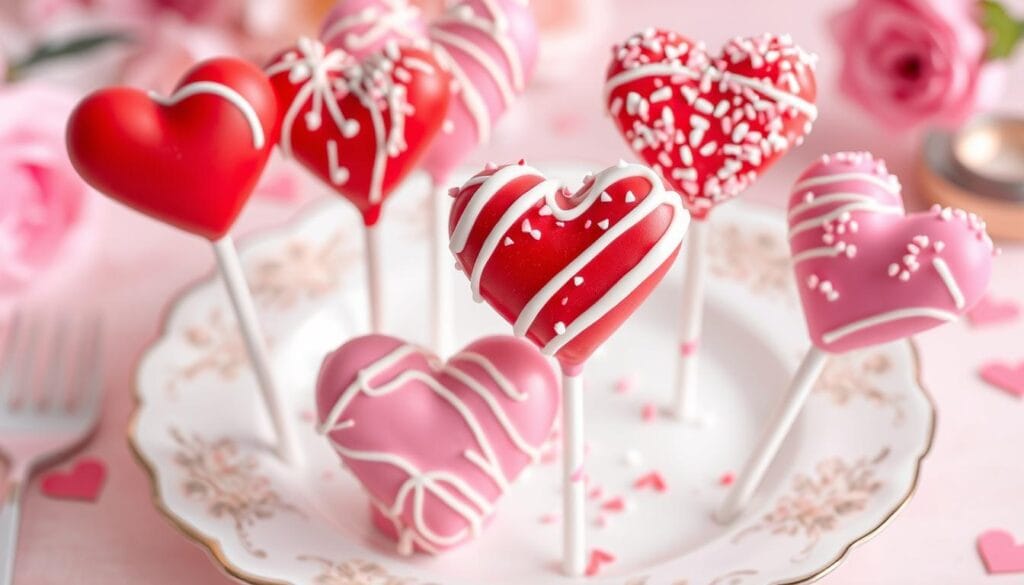 heart cake pops