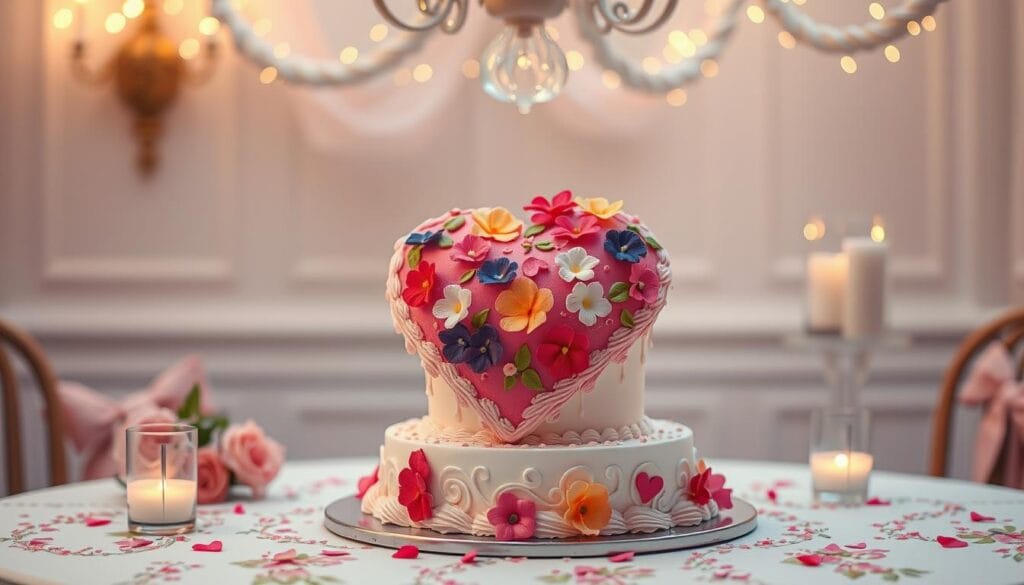 heart shaped cake