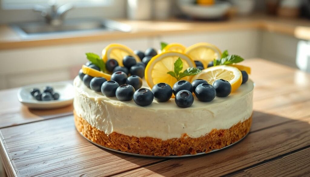 lemon blueberry cheesecake