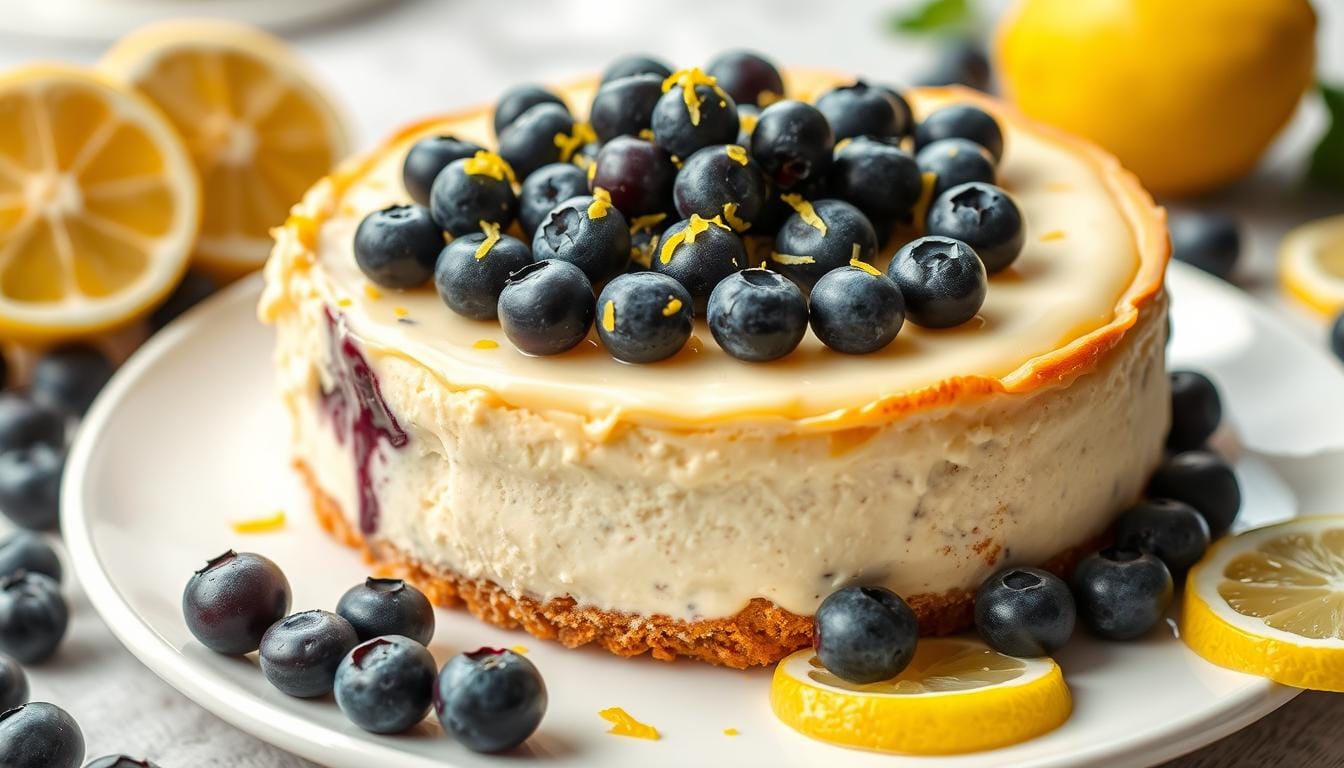 lemon blueberry cheesecake