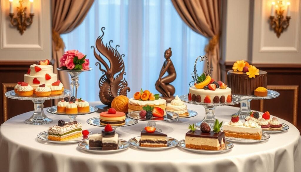 specialty desserts presentation