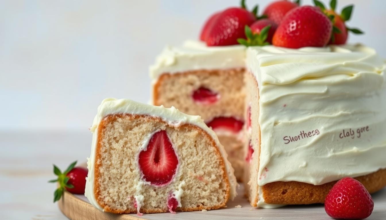 strawberry cake with cream cheese frosting