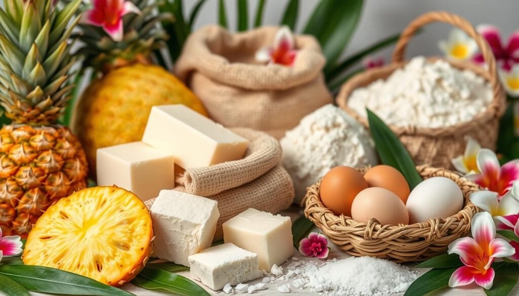 tropical dessert ingredients